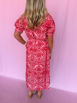 Waist Tied Midi Dress