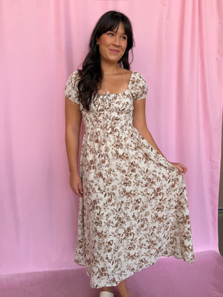 girl wearing brown dress