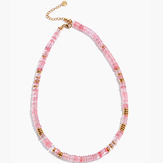 Blush Stone Beaded Waterproof Necklace