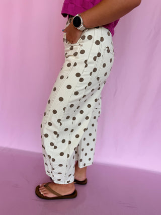 Lovestruck Polka Dot Barrel Pant