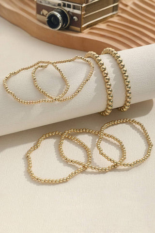 7pcs/Set Beaded Luxury Bracelet Gold