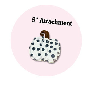 5" Black & White Polka Dot Pumpkin Attachment