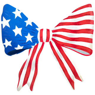 American flag-themed kite with red, white, and blue colors on a white background