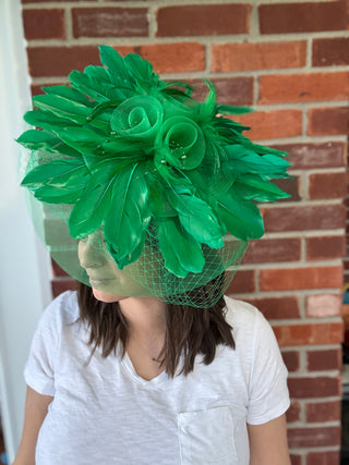 Green Statement Fascinator