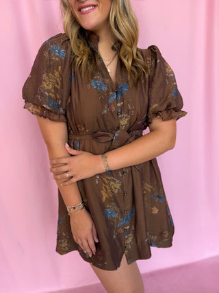 girl in brown dress