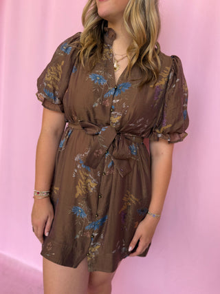 girl in brown dress