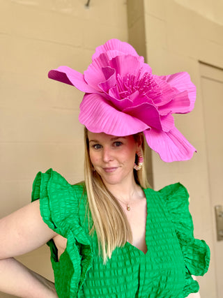 Fuchsia Camellia Flower Fascinator