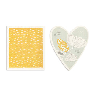 Abstract Floral Biodegradable Dish Cloths Set