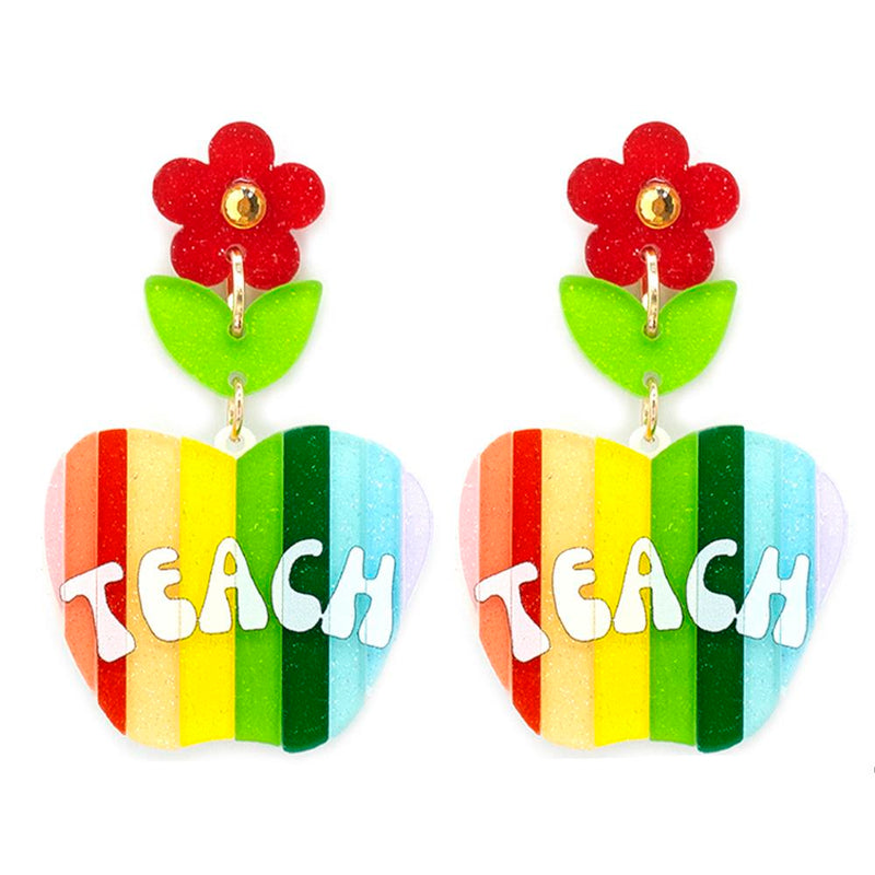 Apple Flower Teacher Earring