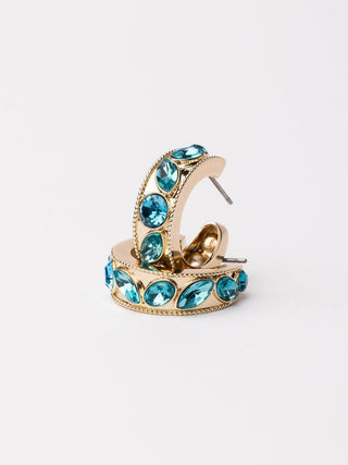 Aqua Camryn Huggie Hoop