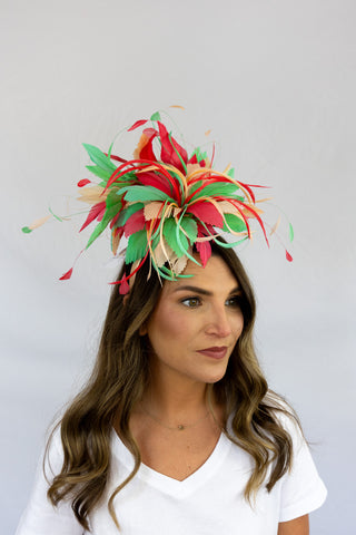 Multi Color Bluegrass Beauty Fascinator
