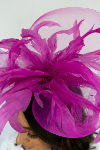 Fuchsia Chasing Champagne Fascinator
