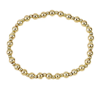 5MM + 3MM Gold Ball Bracelet