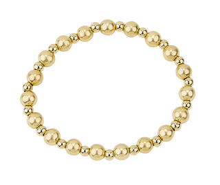 4MM + 6MM Gold Ball Bracelet