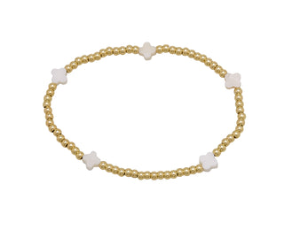3MM Quatrefoil Gold Bracelet