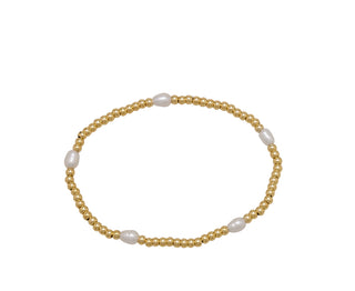 3MM Pearl & Gold Bracelet