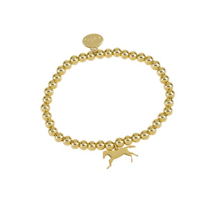 Horse Charm 5MM Gold Bracelet
