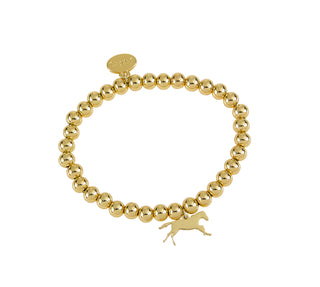 Horse Charm 6MM Gold Bracelet
