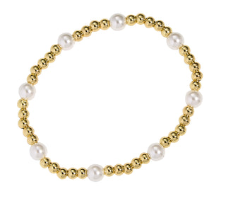 4MM Gold Bracelet with Pearls