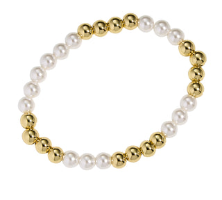 6MM Gold & Pearl Bracelet