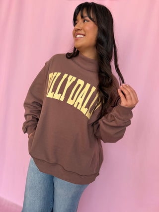 Dilly Dally Mock Neck Sweatshirt