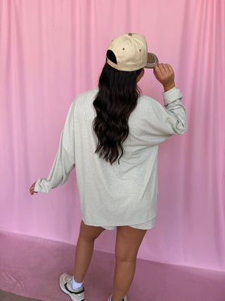girl wearing a striped set 