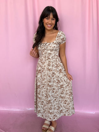 girl wearing brown dress