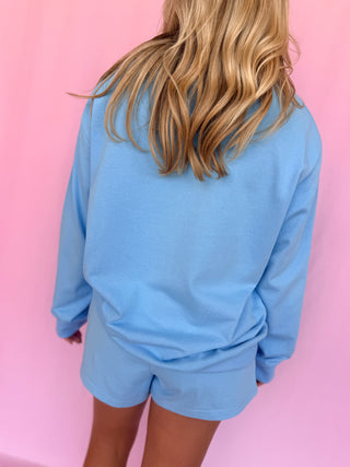 Mock Neck Terry Sweatshirt
