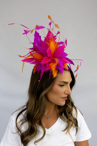 Pink Turf Queen Fascinator