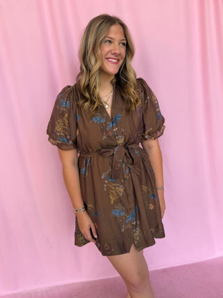 girl in brown dress