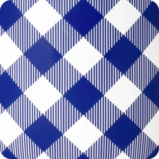 Blue and white checkered pattern with alternating solid Blue diamonds and white diamonds, some filled with thin Blue vertical stripes.