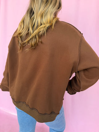 girl wearing a worship mockneck