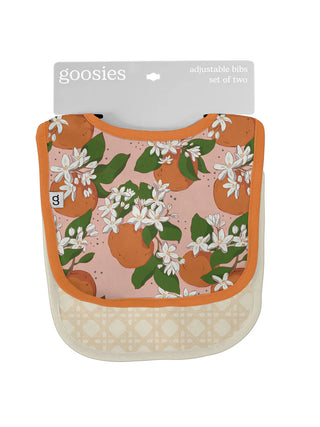 Orange Blossoms Bib Set