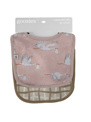 Stork Girl Bib Set