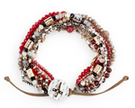 Garnet Beaded Prayer Bracelet