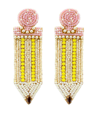 Beaded Pencil Earring