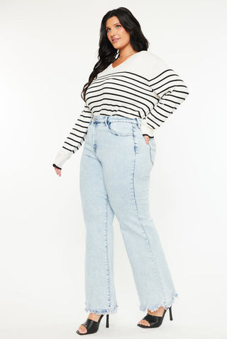 Bella Wide Flare Jeans- Curvy