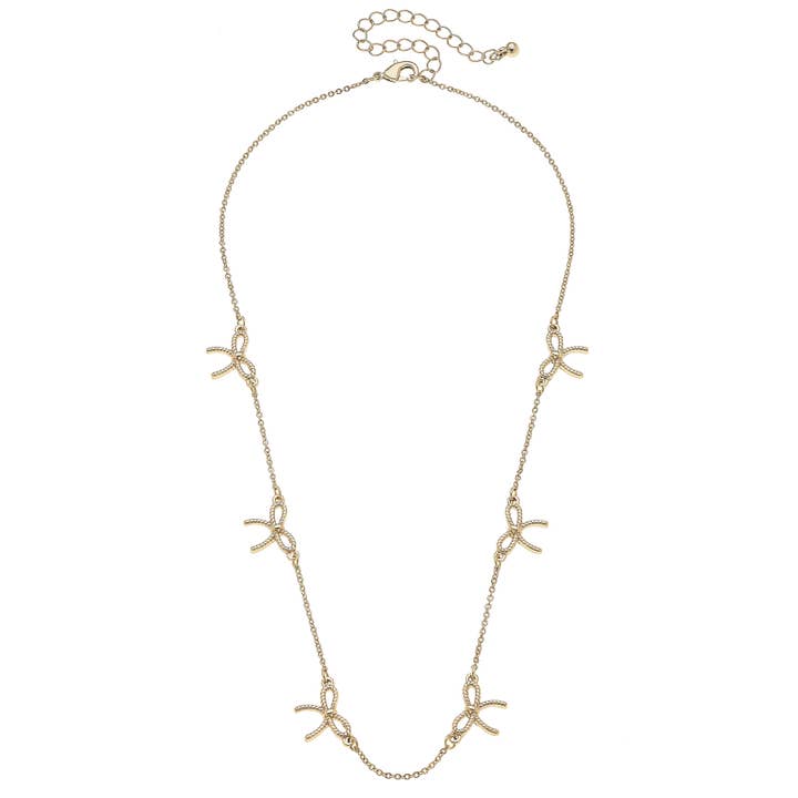 Bessie Multi Rope Bow Necklace – Darling State of Mind
