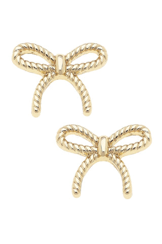 Bessie Rope Bow Stud Earrings