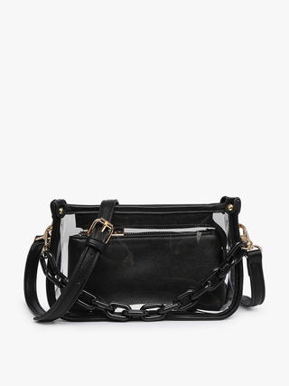 Black Jessica Clear Crossbody
