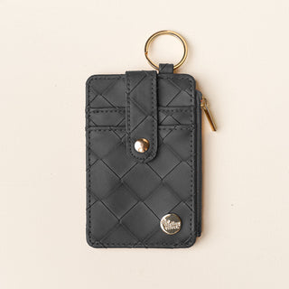 Black Woven Keychain Wallet