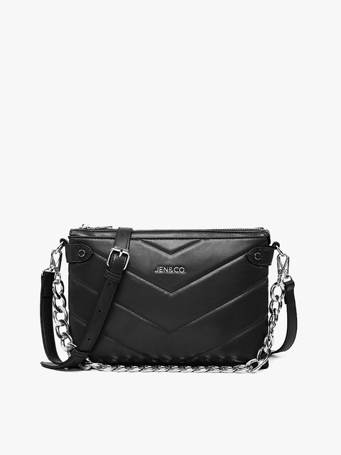 Black Britt Puffer Crossbody