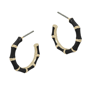 Black Epoxy Bamboo Hoop