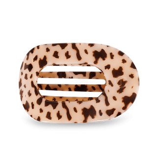 Blonde Tortoise Large Flat Round Hair Clip