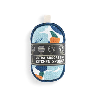 Blue Orange Poppy Absorbent Sponges