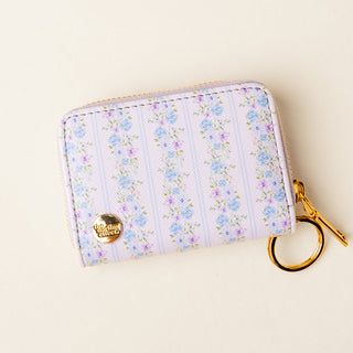 Blue Petal Parade Zip Around Wallet