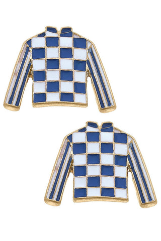 Blue Jockey Silk Stud