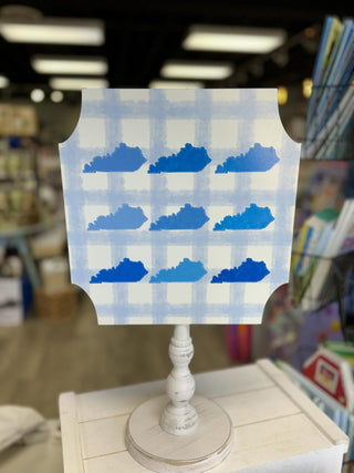 Blue KY Gingham Topper