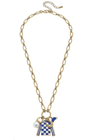 Bluebell Jockey Silk Blue Necklace