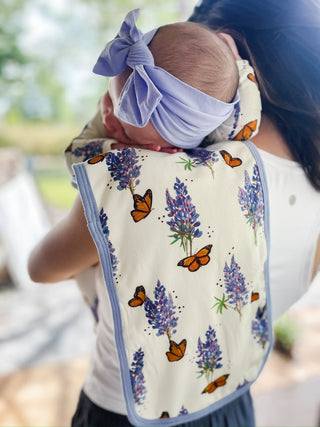 Bluebonnets Burp Cloth Set